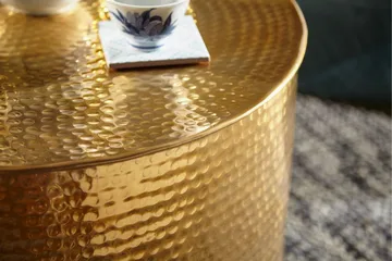 Xeniah Sofabord 61 cm Rundt - Gull - Møbler - Bord - Sofabord & salongbord