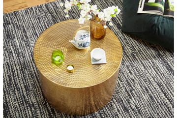 Xeniah Sofabord 61 cm Rundt - Gull - Møbler - Bord - Sofabord & salongbord