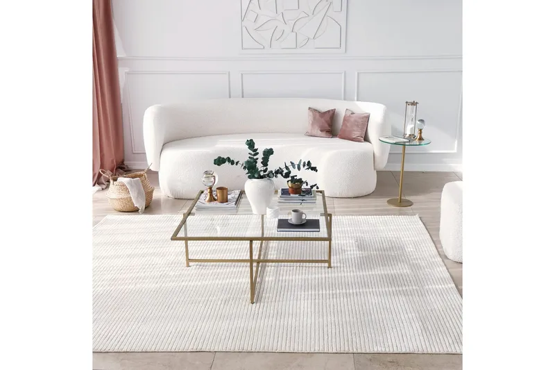 Yggersryd Sofabord 40x50x40 cm Rundt - Guld - Møbler - Bord - Sofabord & salongbord