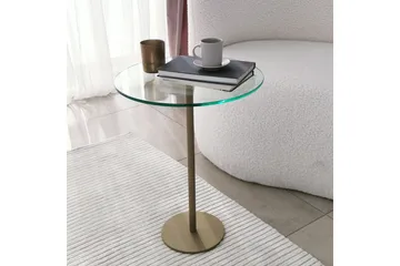 Yggersryd Sofabord 40x50x40 cm Rundt - Guld - Møbler - Bord - Sofabord & salongbord