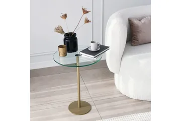 Yggersryd Sofabord 40x50x40 cm Rundt - Guld - Møbler - Bord - Sofabord & salongbord