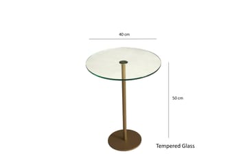 Yggersryd Sofabord 40x50x40 cm Rundt - Guld - Møbler - Bord - Sofabord & salongbord