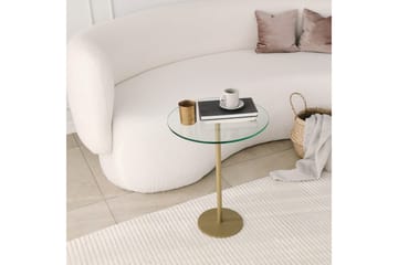 Yggersryd Sofabord 40x50x40 cm Rundt - Guld - Møbler - Bord - Sofabord & salongbord