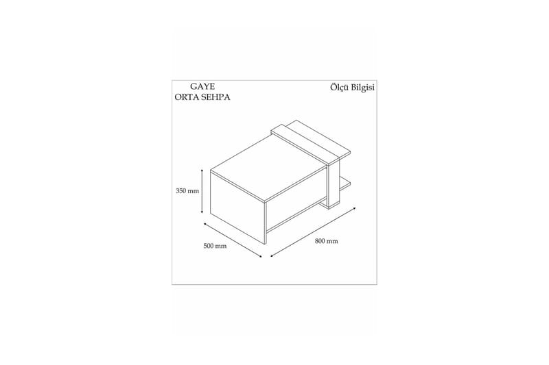 Yonca Sofabord 80x35x80 cm - Antrasitt - Møbler - Bord - Sofabord & salongbord