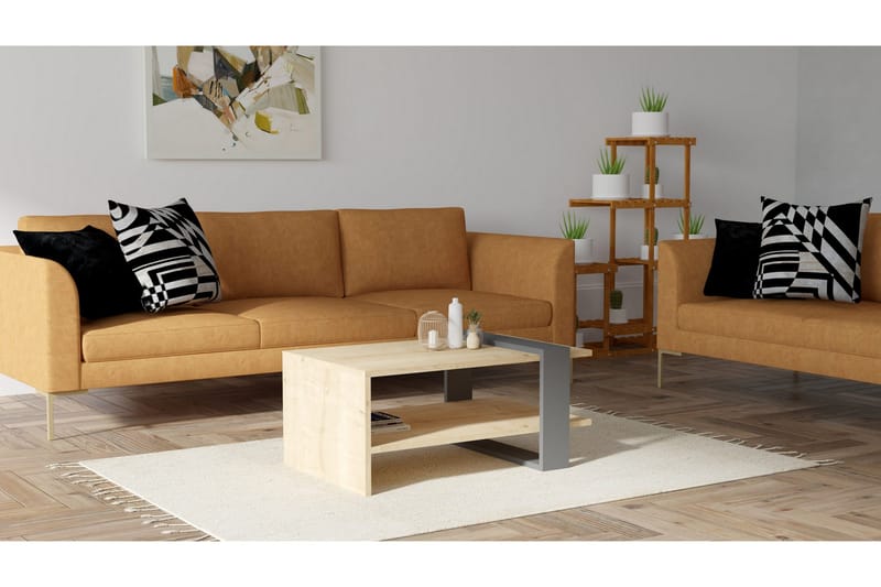 Yonca Sofabord 80x35x80 cm - Antrasitt - Møbler - Bord - Sofabord & salongbord