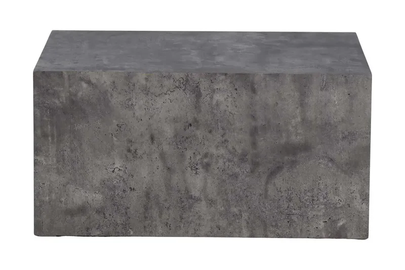 York High Travertin Sofabord 80 cm, Mørkegrå