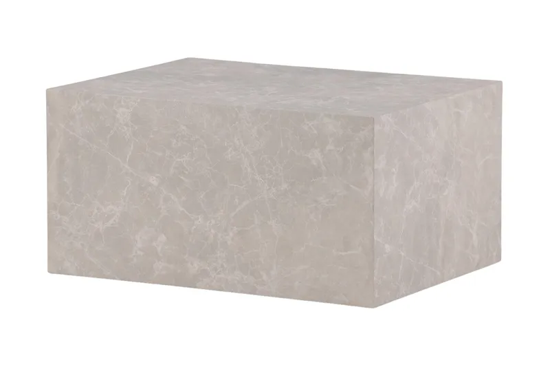 York Travertin Sofabord 80x60x40 cm - Beige / Betong - Møbler - Bord - Sofabord & salongbord