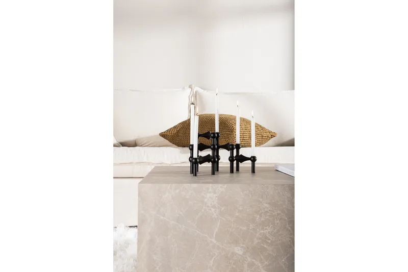 York Travertin Sofabord 80x60x40 cm - Beige / Betong - Møbler - Bord - Sofabord & salongbord