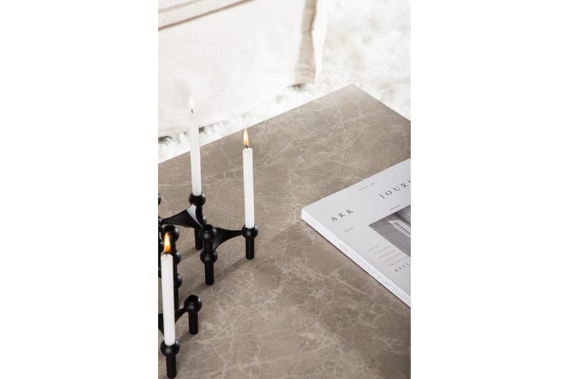 York Travertin Sofabord 80x60x40 cm - Beige / Betong - Møbler - Bord - Sofabord & salongbord