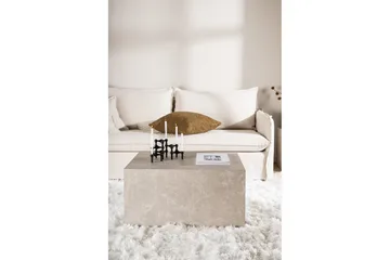 York Travertin Sofabord 80x60x40 cm - Beige / Betong - Møbler - Bord - Sofabord & salongbord