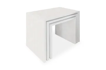 Zariel Settbord 44 cm 3 Bord - Hvit - Møbler - Bord - Sofabord & salongbord