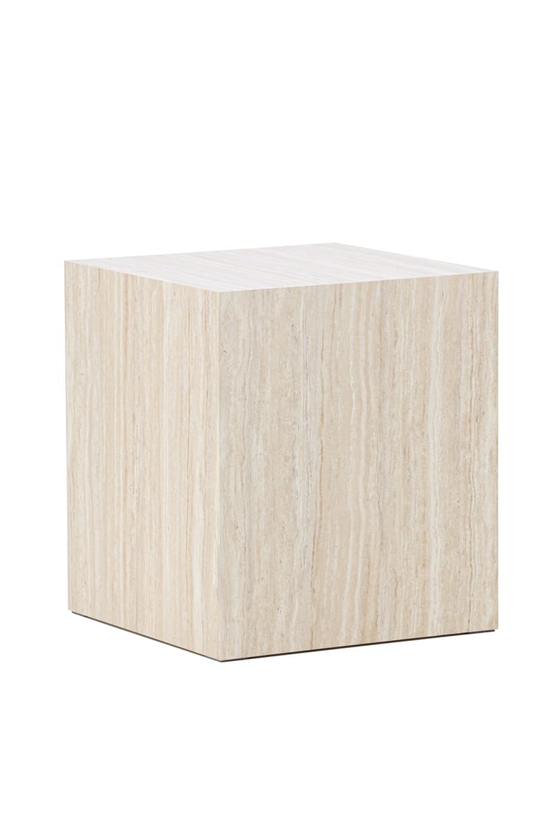 Sofabord Peach York sofabord 45x40x40 cm – travertinlook Beige - Møbler - Bord - Sofabord & salongbord
