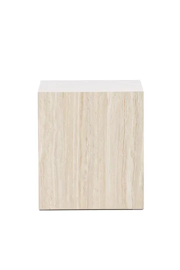 Sofabord Peach York sofabord 45x40x40 cm – travertinlook Beige - Møbler - Bord - Sofabord & salongbord