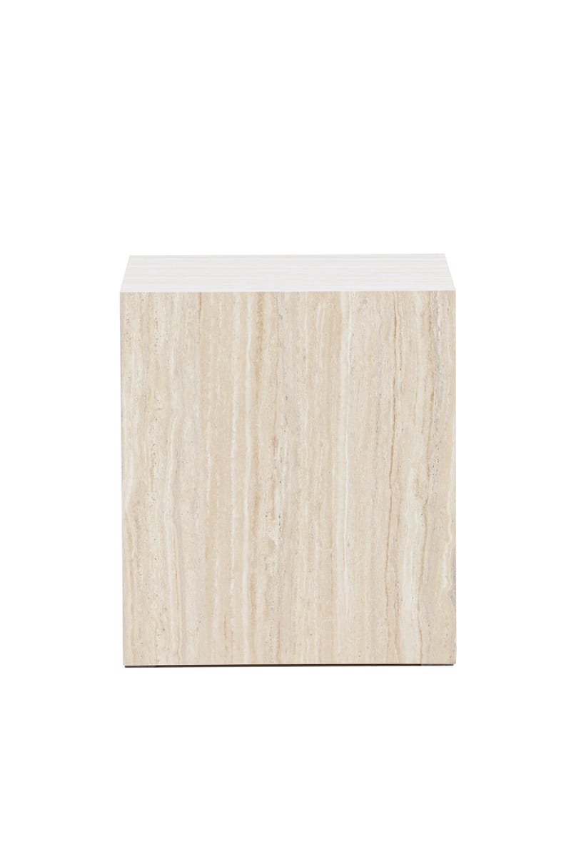 Sofabord Peach York sofabord 45x40x40 cm – travertinlook Beige - Møbler - Bord - Sofabord & salongbord