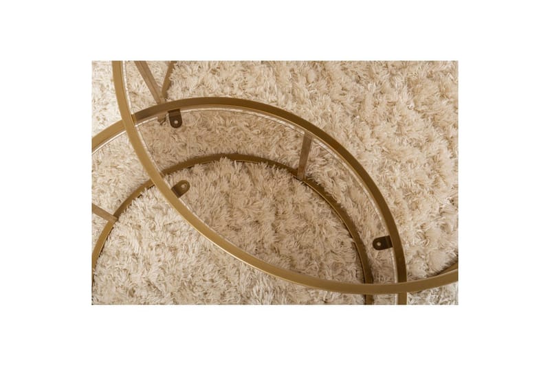 Sofabordsett 2 stykker Rikiya Gullbronse - Gullbronse - Møbler - Bord - Sofabord & salongbord