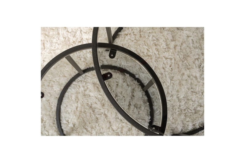 Sofabordsett 2 stykker Rikiya Liten Svart Grå - Svart Grå - Møbler - Bord - Sofabord & salongbord