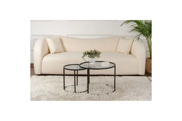 Sofabordsett 2 stykker Rikiya Liten Svart Grå - Svart Grå - Møbler - Bord - Sofabord & salongbord