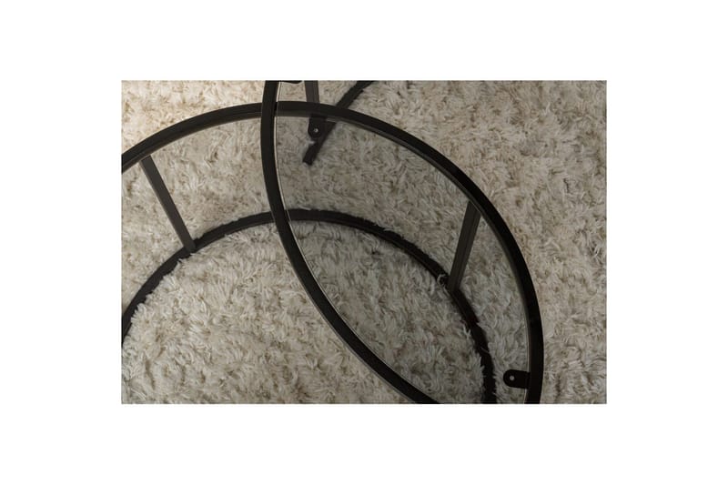 Sofabordsett 2 stykker Rikiya Svart Grå - Svart Grå - Møbler - Bord - Sofabord & salongbord