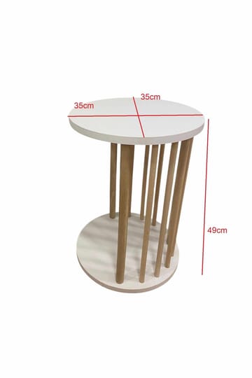 Sofabordsett Hanah Home Peka Set (90 x 43 x 45 cm) Hvit - Hvit - Møbler - Bord - Sofabord & salongbord