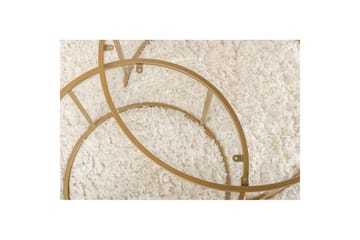 Sofabordsett Rikiya Gull Transparent - Møbler - Bord - Sofabord & salongbord