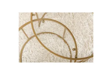 Sofabordsett Rikiya Gull Transparent - Møbler - Bord - Sofabord & salongbord