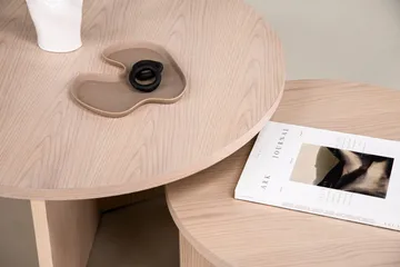 Sofabordsett Saltø 2stk Runde 85 cm/65 cm Tre Hvit - Hvit - Møbler - Bord - Sofabord & salongbord