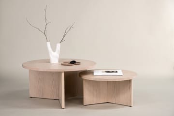 Sofabordsett Saltø 2stk Runde 85 cm/65 cm Tre Hvit - Hvit - Møbler - Bord - Sofabord & salongbord