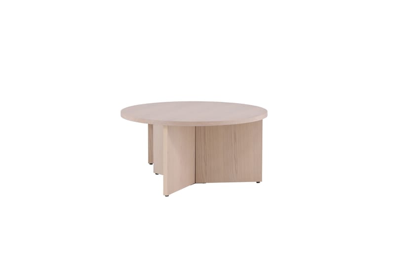 Sofabordsett Saltø 2stk Runde 85 cm/65 cm Tre Hvit - Hvit - Møbler - Bord - Sofabord & salongbord