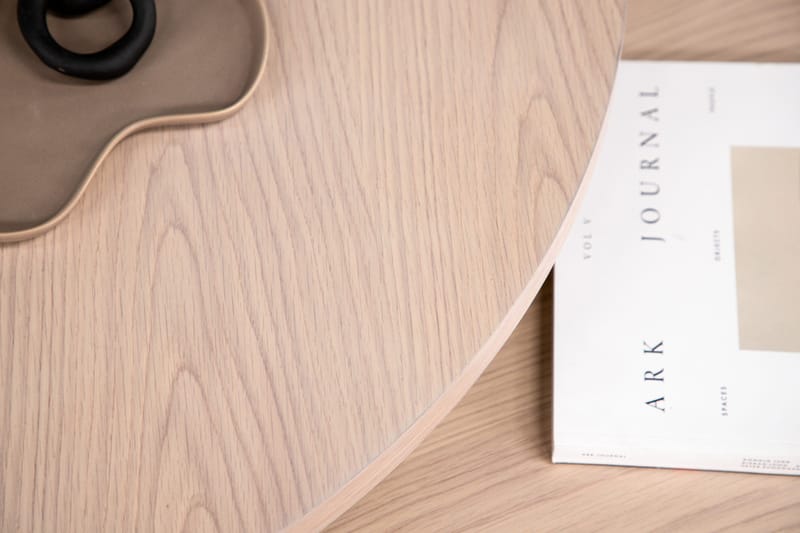 Sofabordsett Saltø 2stk Runde 85 cm/65 cm Tre Hvit - Hvit - Møbler - Bord - Sofabord & salongbord