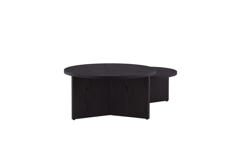 Sofabordsett Saltø 2stk Runde 85 cm/65 cm Tre Svart - Svart - Møbler - Bord - Sofabord & salongbord