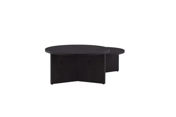 Sofabordsett Saltø 2stk Runde 85 cm/65 cm Tre Svart - Svart - Møbler - Bord - Sofabord & salongbord