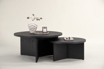 Sofabordsett Saltø 2stk Runde 85 cm/65 cm Tre Svart - Svart - Møbler - Bord - Sofabord & salongbord