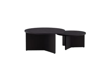 Sofabordsett Saltø 2stk Runde 85 cm/65 cm Tre Svart - Svart - Møbler - Bord - Sofabord & salongbord