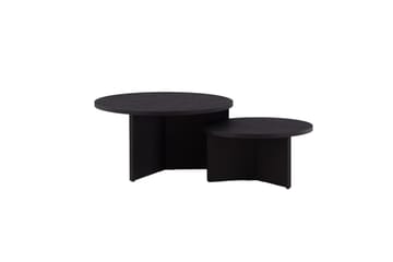 Sofabordsett Saltø 2stk Runde 85 cm/65 cm Tre Svart - Svart - Møbler - Bord - Sofabord & salongbord