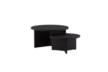 Sofabordsett Saltø 2stk Runde 85 cm/65 cm Tre Svart - Svart - Møbler - Bord - Sofabord & salongbord