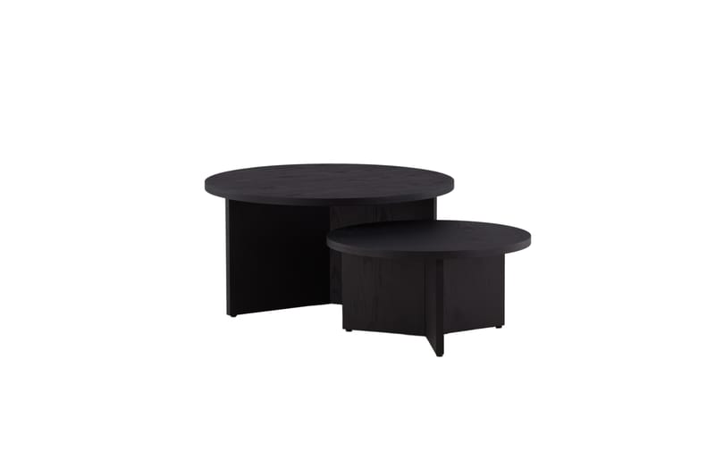 Sofabordsett Saltø 2stk Runde 85 cm/65 cm Tre Svart - Svart - Møbler - Bord - Sofabord & salongbord