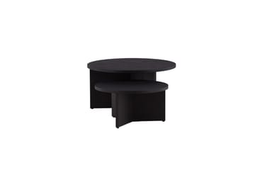 Sofabordsett Saltø 2stk Runde 85 cm/65 cm Tre Svart - Svart - Møbler - Bord - Sofabord & salongbord