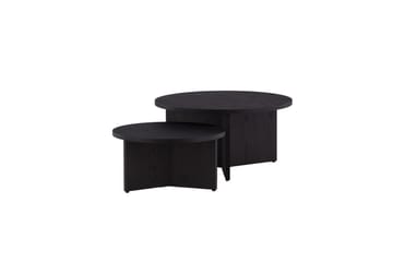 Sofabordsett Saltø 2stk Runde 85 cm/65 cm Tre Svart - Svart - Møbler - Bord - Sofabord & salongbord