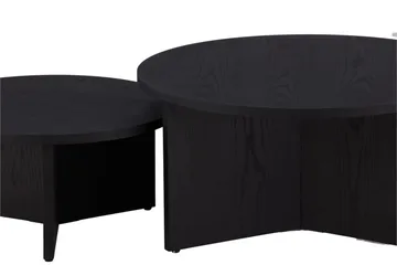 Sofabordsett Saltø 2stk Runde 85 cm/65 cm Tre Svart - Svart - Møbler - Bord - Sofabord & salongbord