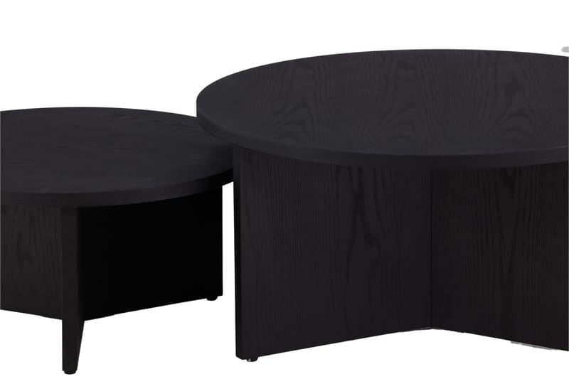Sofabordsett Saltø 2stk Runde 85 cm/65 cm Tre Svart - Svart - Møbler - Bord - Sofabord & salongbord