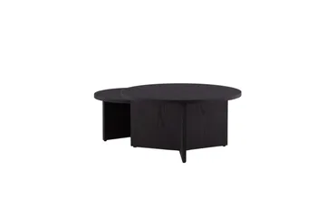 Sofabordsett Saltø 2stk Runde 85 cm/65 cm Tre Svart - Svart - Møbler - Bord - Sofabord & salongbord