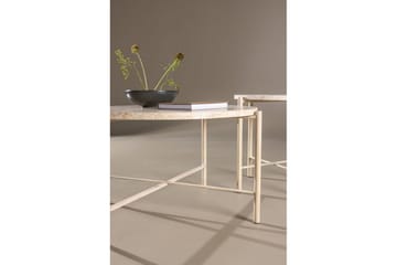 Sofabordsett VIND Sandhamn 2 stk Runde 70 cm/40 cm Beige - Møbler - Bord - Sofabord & salongbord