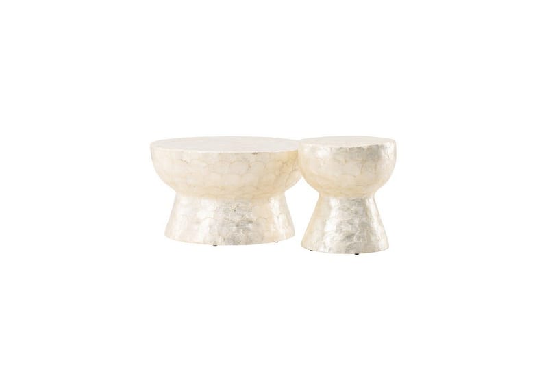 Sofabordsett VIND Sandön 2 stk Runde 70 cm/40 cm Lysgrå - Møbler - Bord - Sofabord & salongbord