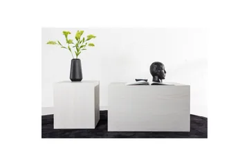 Sofabordsett York 2 stk 60x80 cm/40x40 cm Hvit - Hvit - Møbler - Bord - Sofabord & salongbord