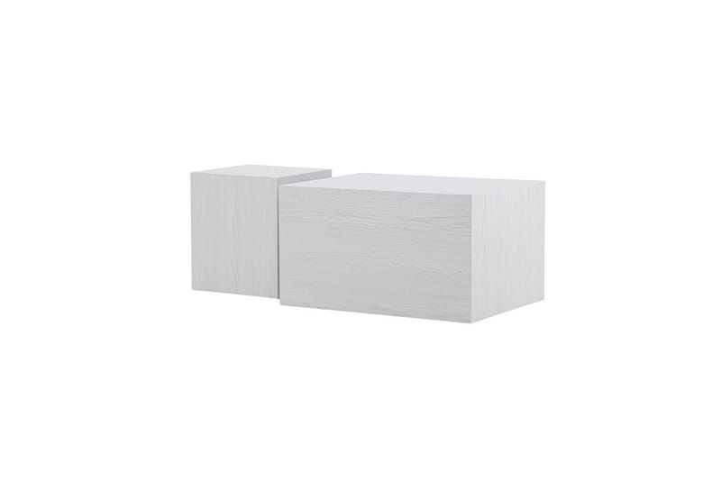 Sofabordsett York 2 stk 60x80 cm/40x40 cm Hvit - Hvit - Møbler - Bord - Sofabord & salongbord