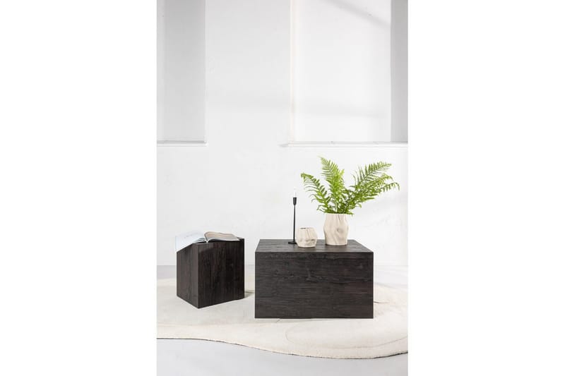 Sofabordsett York 2 stk 60x80 cm/40x40 cm Mokka - Mokka - Møbler - Bord - Sofabord & salongbord