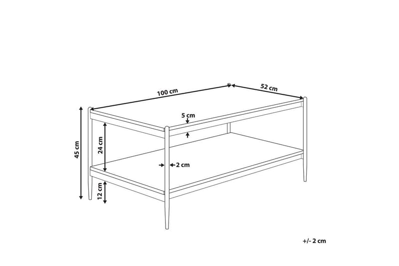 Soffbord Beliani Avoca Dark wood||Black - Møbler - Bord - Sofabord & salongbord