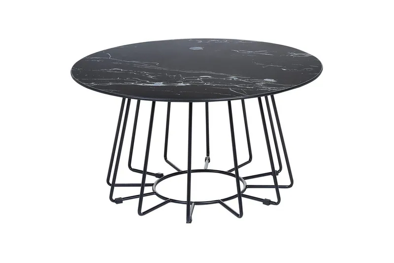 Soffbord Beliani Bernie Svart/Vit Black||White