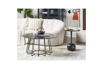 Soffbord Beliani Bernie Svart/Vit Black||White - Møbler - Bord - Sofabord & salongbord