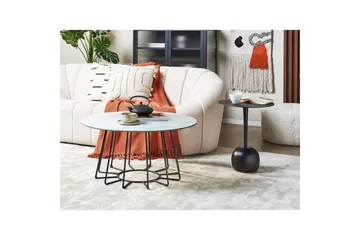 Soffbord Beliani Bernie Svart/Vit White||Black - Møbler - Bord - Sofabord & salongbord